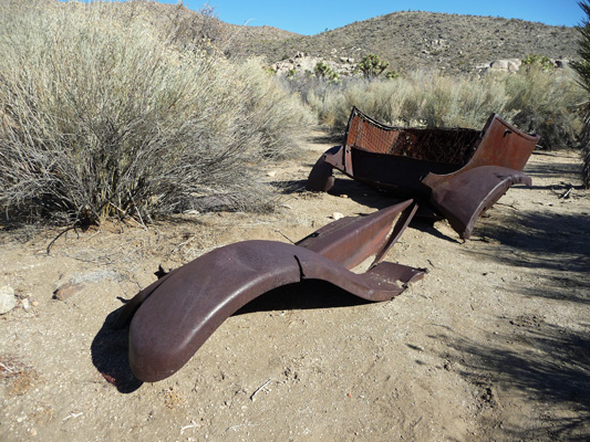 Rumble seat and bumper Wall Street Mill Joshua Tree NP