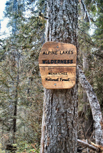 Alpine Lake Wilderness sign