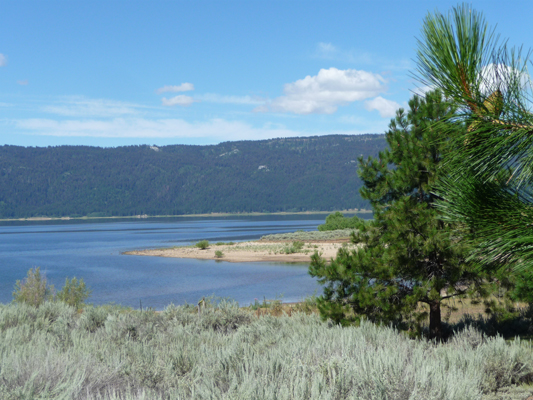 Cove at entrance of Sugarloaf Campground Lake Cascade