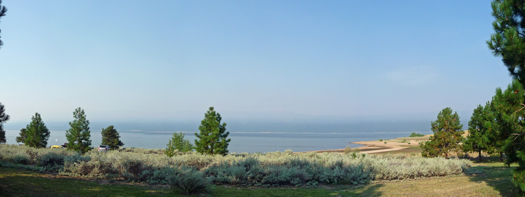 Smokey view from Sugarloaf campground Lake Cascade