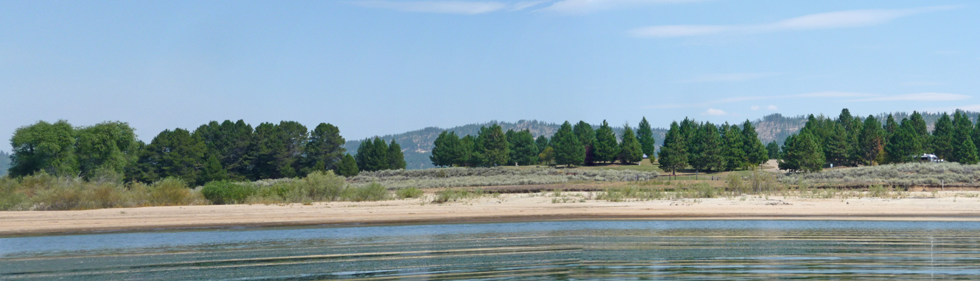 Sugarloaf Campground from Lake Cascade ID