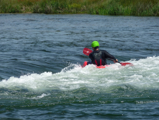 Kayaker at Kelly's Whitewater Park ID