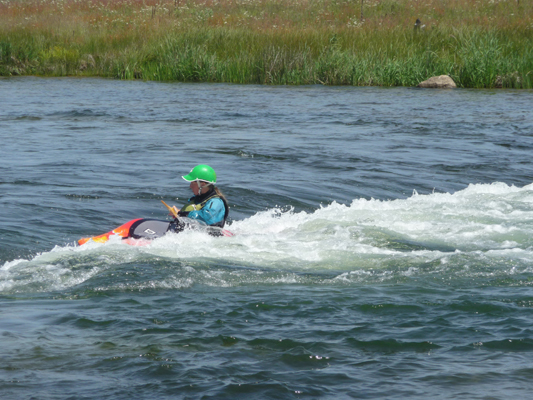 Kayaker at Kelly's Whitewater Park ID