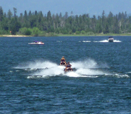 Jet skis on Lake Cascade ID