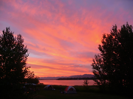 Sunset Buttercup Campground Lake Cascade SP