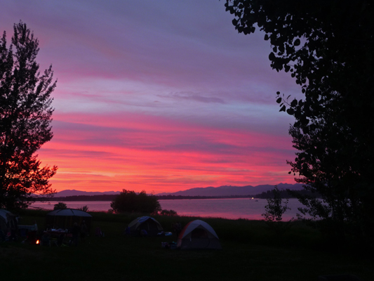 Sunset Buttercup Campgrouund Lake Cascade SP