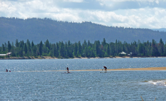 Stand up boarders Lake Cascade SP