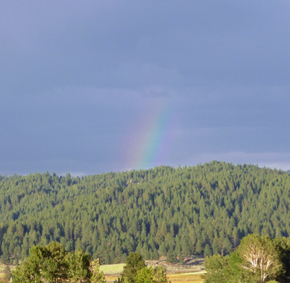 Rainbow looking east from Sugarloaf Campground
