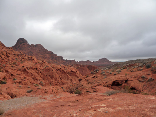 View from doors of cabins at Valley of Fire State Park NV