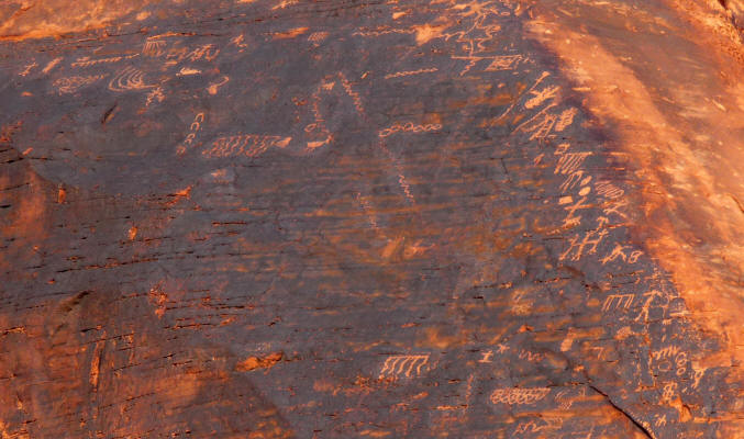 Petroglyphs Mouse Tank Trail Valley of Fire State Park NV