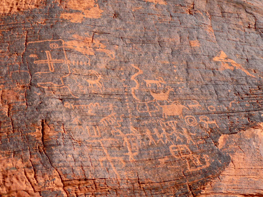 Petroglyphs Mouse Tank Trail Valley of Fire State Park NV