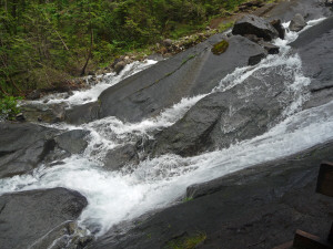 Cascade at foot of Bridal Veil Falls near Index WA