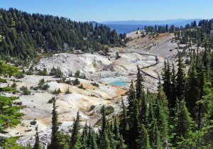 Overlooking Bumpus Hell from the trail Lassen Volcanic National Park