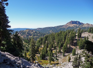 View from Trail to Bumpus Hell Lassen Volcanic National Park