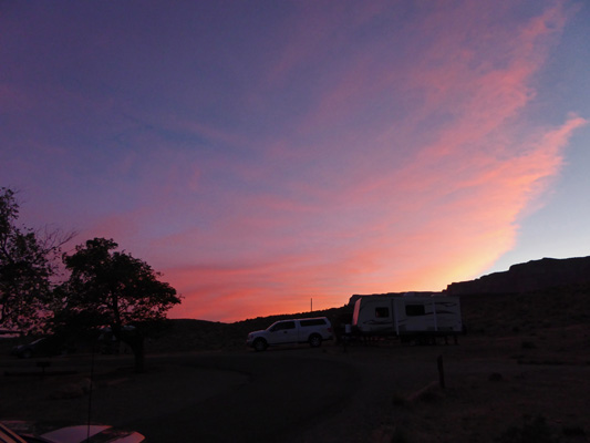 Sunset Lees Ferry campground