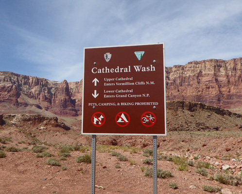 Catherdral Wash sign