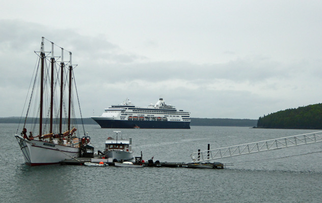 Cruiseship at Bar Harbor
