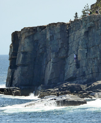 Climber on Otter Cliffs