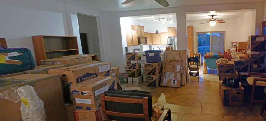 Moving Day a house full of boxes
