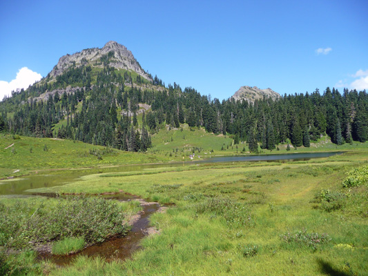 Crags north of Tipsoo Lake at Mt. Rainier National Park