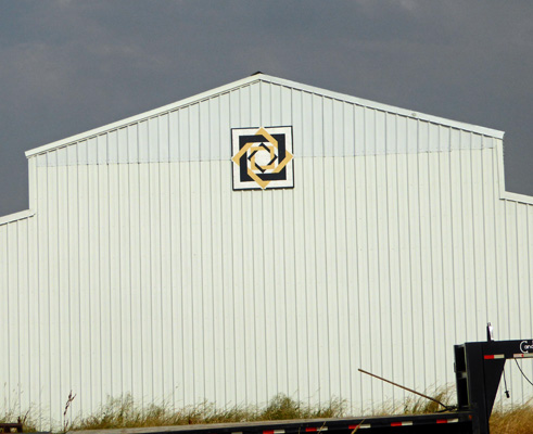 Labyrinth pattern on new barn