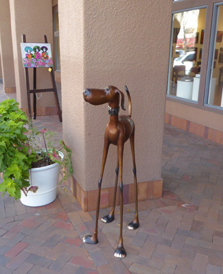 Dog sculpture Santa Fe NM