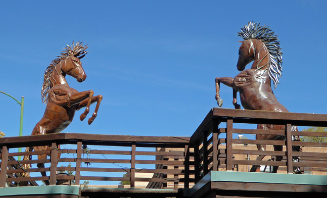 Wild horses Courtyard Santa Fe