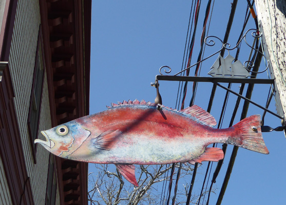 Fish on a lamp post