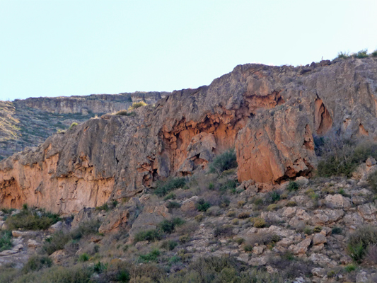 Travertine hillside Sitting Bull Falls