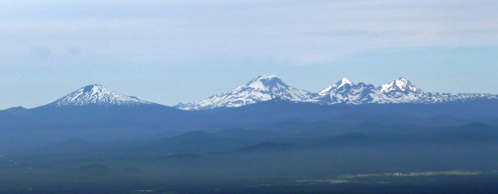 Mt Bachelor and the Three Sisters from Paulina Peak