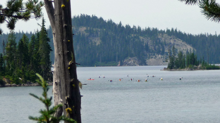 Kayaks on Waldo Lake OR