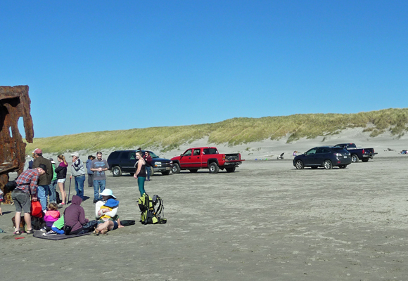 Cars on beach Fort Stevens SP