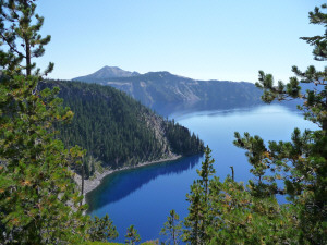 Crater Lake at top of trail