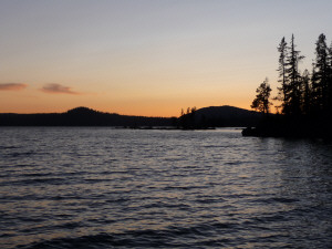 Sunset at Waldo Lake