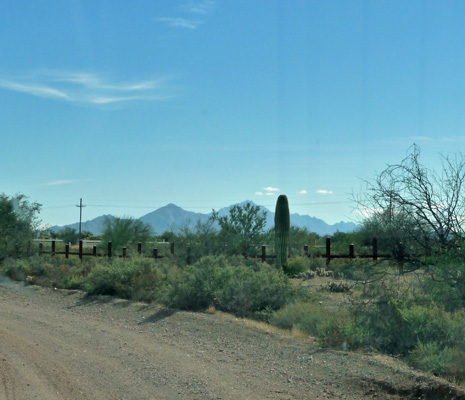 Vehicle fence US Mexico Border Organ Pipe NM