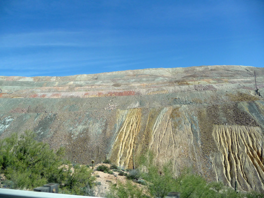 Mine tailings along highway AZ