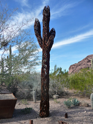 Saguaro sculpture Desert Botanical Garden Phoenix