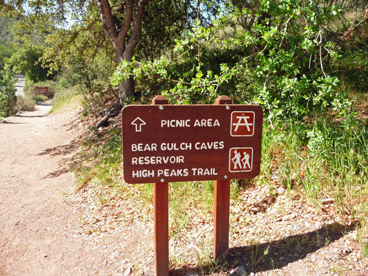 Trail Sign Bear Gulch Pinnacles NP