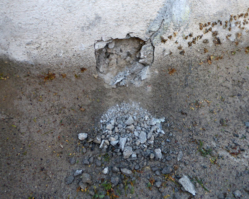 hole in concrete