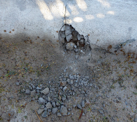 hole in concrete