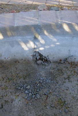 hole in concrete