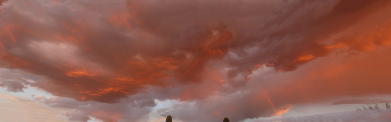 sunset and rainbow