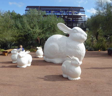Recycled white rabbits