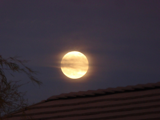 Full moon rising