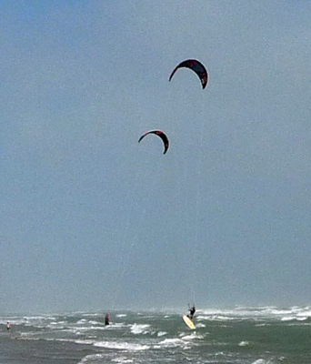 Kite surfers S Padre Island