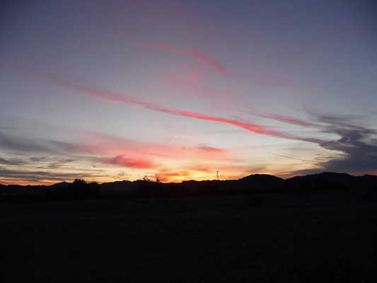 Sunset Quartzsite AZ