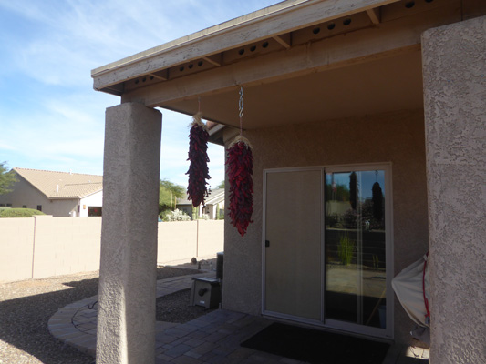 Ristras on patio