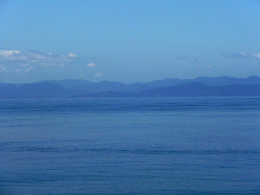 Vancouver Island across Strait of Juan de Fuca at Salt Creek WA