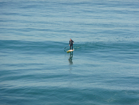 Standup boarder South Carlsbad State Beach
