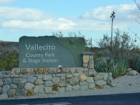 Valecito County Park sign
